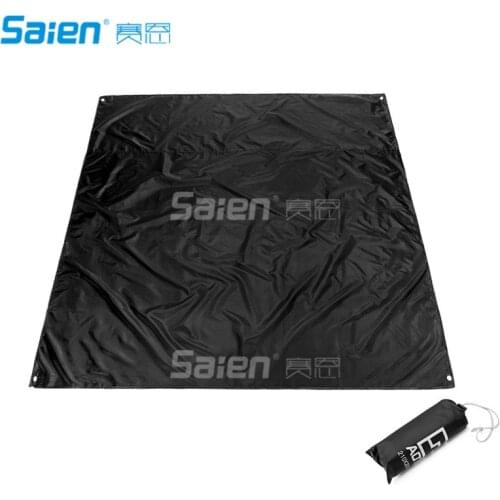 82" x 78"Moisture Proof Tent Footprint Waterproof Index 2000mm for Camping Sand Beach Groundsheet Black