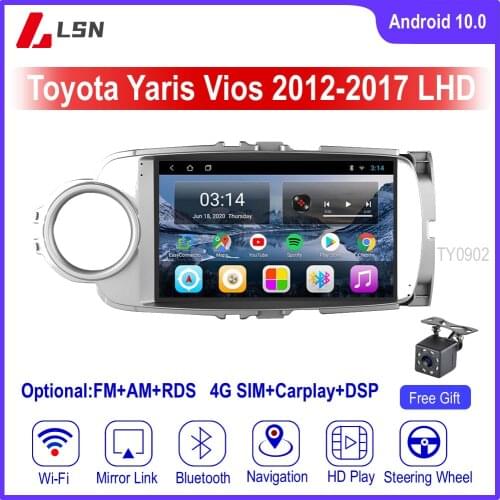 9" Android 10 For TOYOTA YARIS VIOS 2012,2013,2014,2015,2016,2017 LHD Multimedia Video GPS Navigation Car Radio Player Auto Navi