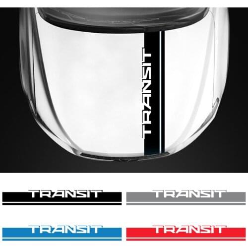 Auto Engine Bonnet Trim Decal For Ford TRANSIT Car Hood Cover Stickers Accessories 140*18cm