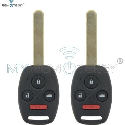 Remtekey 2pcs Car Key 3 Button with Panic 313.8 Mhz for Honda 2012 2013 Civic Hybrid EX SI 2014 Accord N5F-A05TAA Remtekey