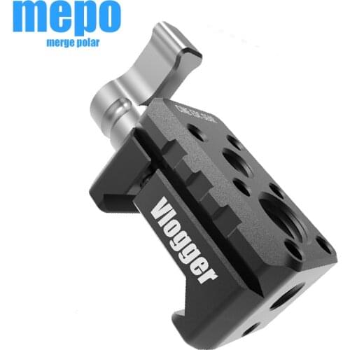 Quick Release Clamp NATO Standard Clamp w/ 1/4" 3/8" Mounting Holes for Cold Shoe Monitor Support Ball Head Extension Magic Arm