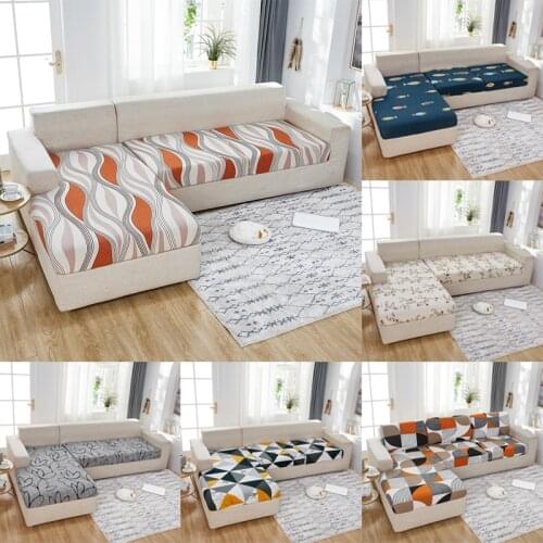 Furniture Protector Floral Print Sofa Seat Cushion Cover Corner Sofa Elastic Sofa Sofa Cover Chair 1/2/3/4 Seat Cover