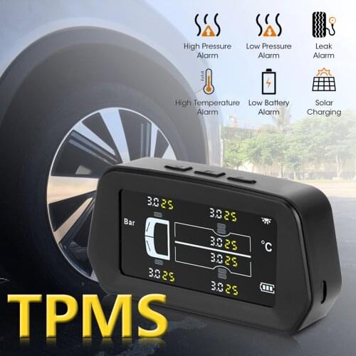Monitoring Car Tire Pressure Gauge Solar Truck TPMS Tire Tyre Pressure Monitoring System with 6 External Sensors