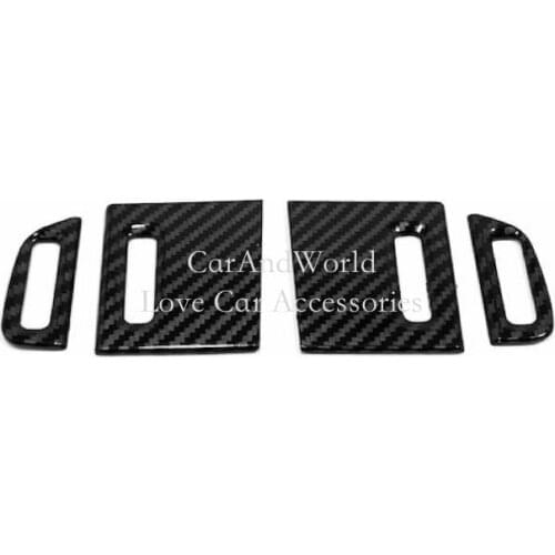 For Ford Explorer 2020 2021 Interior Center Console Air Condition Outlet Protector Vent Cover Trims Carbon Fiber Car Accessories