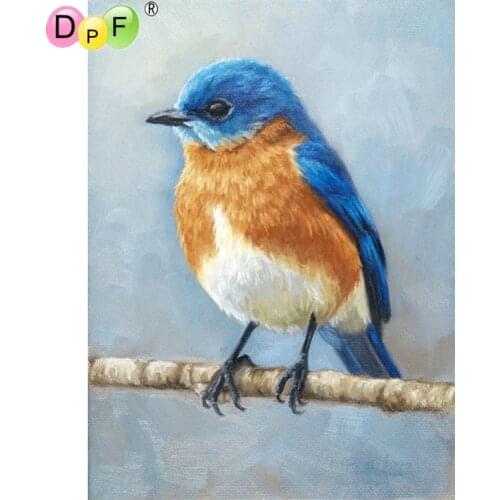DPF Diamond painting cross stitch blue white bird diy diamond painting round diamond painting embroidery mosaic decoration gift