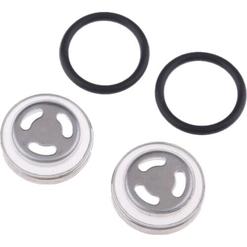 Motorbike Brake Master Cylinder Reservoir Sight Mirror Gasket 18mm, Black