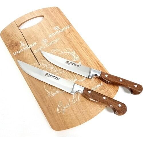 Stainless Steel Wood Handle Knife Set Handmade Knife Kitchen Knife Chopping Slicing Knife Set Meat Vegetable Fruit
