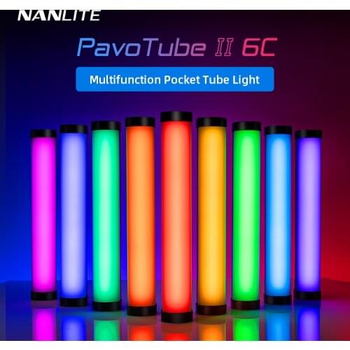 Nanguang Nanlite PavoTube II 6C LED RGB Light Tube Portable Handheld Photography Lighting Stick CCT Mode Photos Video Soft Light