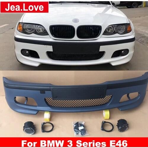 MT Type PP Unpainted Front Bumper Car Body Modificaton Kit Part Protector For BMW 3 Series E46