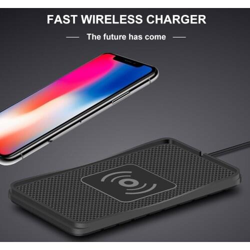 New Car Dashboard Wireless Charger Multifunctiona Anti-Slip QI Wireless Charging Pad For IPhone X 8 8Plus Samsung S8 S7 S6 Note8