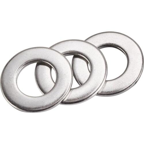 Flat Washer Plain gasket Sliver color M1.6 M2 M2.5 M3 M3.5 M4 M5 M6 M8 M10 M12 M16 304 Stainless Steel