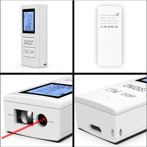 98Ft/30M Laser Rangefinder Rechargeable Laser Distance Meter Pocket Size Portable Range Finder Pen 0.03-30m