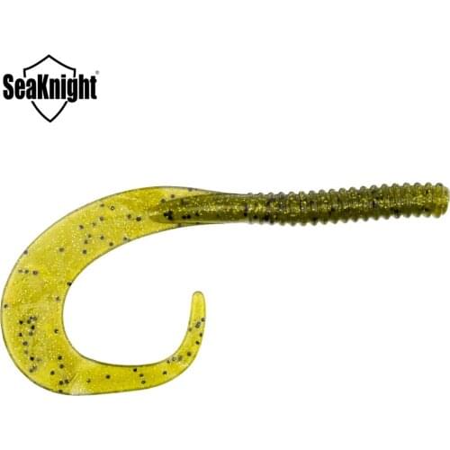 SeaKnight Soft Lure SL010 13cm 5" 7.5g 6PC Soft Fishing Lure Artificial Bait Soft Grub Lure Flexible Tail Worm Saltwater Fishing