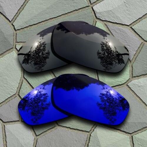 Grey Black&Violet Blue Sunglasses Polarized Replacement Lenses for Oakley Split Jacket