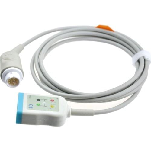 Compatible ecg accessroies M1668A 5 lead ECG trunk cable,12pin,AHA/IEC