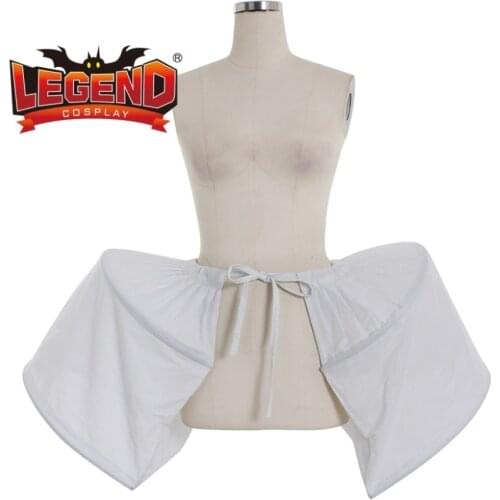 Victorian Rococo Dress Petticoat Crinoline Underskirt Ladies White Cage Frame Pannier Bustle Medieval Cosplay Accessory