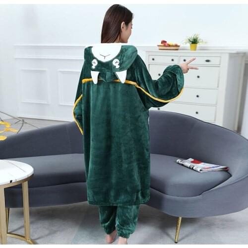 Pajamas Womens Autumn and Winter Thickened Coral Velvet Robe Long Two-piece Suit Can Be Worn Outside Facecloth Home Wear Winter