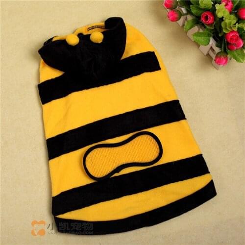 Winter Dog Clothes Cat Products Pet Hoodie Clothes Cute Fancy Puppy Apparel Costume Cat Coat Outfit Bee Style