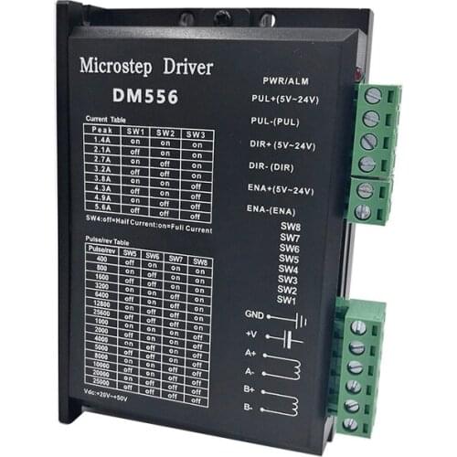 1/3/5PC DM556 Digital Stepper motor driver 2 phase 5.6A for 57 86 stepper motor 18-48 VDC NEMA23 NEMA34 Stepper Motor Controller