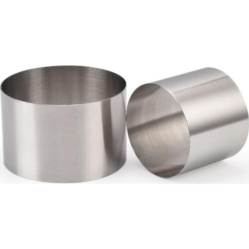 1Pcs 5/6/8CM Silver Cake Mold Pastry Accessories DIY Baking Tool 210 Stainless Steel Round Shape Kitchen Gadget Reusable
