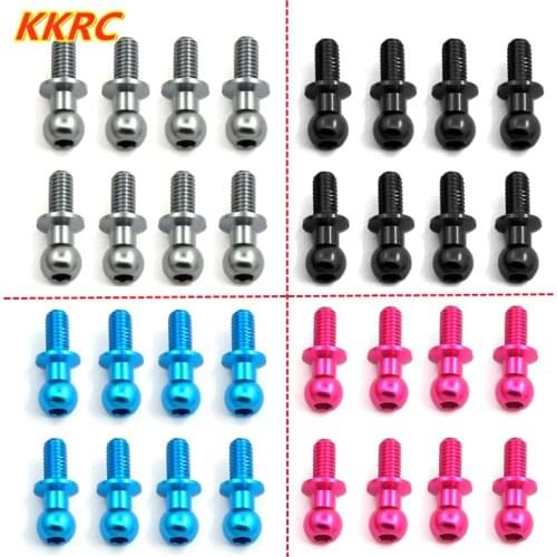 10pcs Metal M3 Ball-Head Screw Link Rod Shock Absorber End Universal For 1/10 RC Car Sakura D5 Tamiya TT01 TT02 On-road Car w25