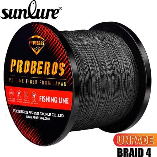 4-Weaves Sunlure Fishing Line 2000M 4 Strands 0.1mm-0.6mm Unfade Yarn Line 40LB-300LB Fish Line Braided Line