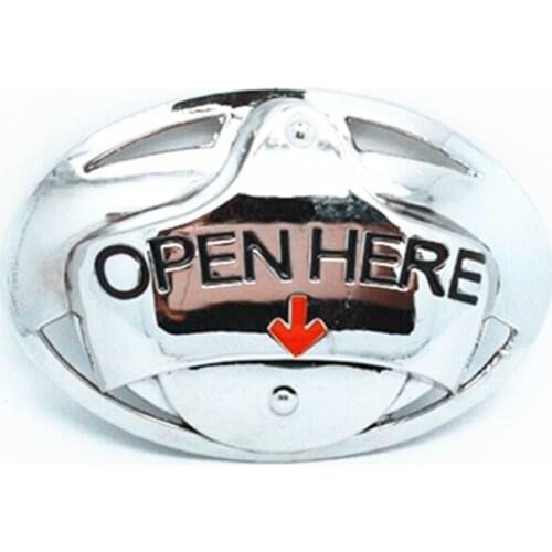 Belt Accessories 3D fuel tank cap plated White Open here metal belt buckle for belt 4cm