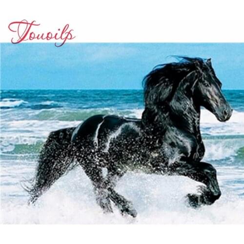 Diamant peinture plein carré/cheval rond diamants Kits de broderie décorations pour animaux cadeau pour la maison