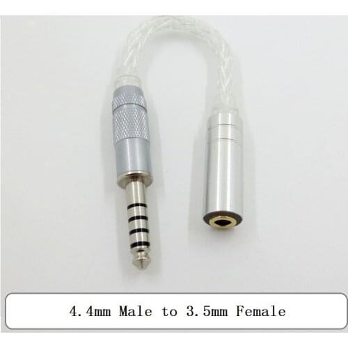 4.4mm Female Male to 3.5mm/2.5mm Female Male Balance Adapter 8 Core Silver Plated Audio Cable For Earphone MP3