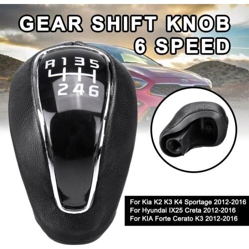 Car 6 Speed MT Gear Shift Knob Lever Stick Shifter Knob For Kia K2 K3 K4 Sportage Forte Cerato for Hyundai IX25 Creta 2012-2016