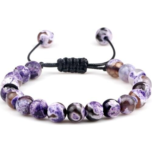 Natural Agates Stone Bracelet Women Quartzs Chakra Beaded Bracelets Handmade Bangles Men Yoga Energy Jewelry Gifts Adjustable