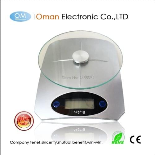 Oman-K233 Round Disc Digital Kitchen Scale to Weigh Foods