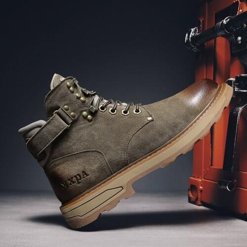 39-44 Real pig Leather Snow Boots Mens short-tube boots fleece-lined thick snow shoes winter keep warm hiqh quality shoes