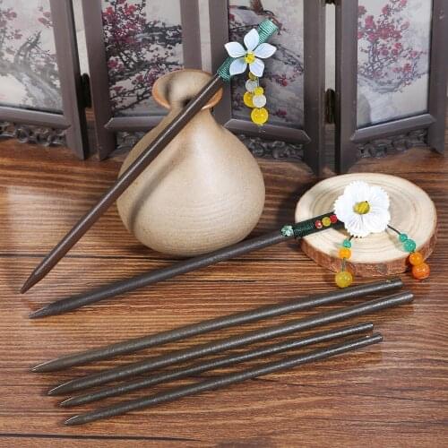 New Fashion 18x0.6/15x0.5cm Hair Wooden Hairpin Retro Hair Stick For DIY Jewelry Women Accessories