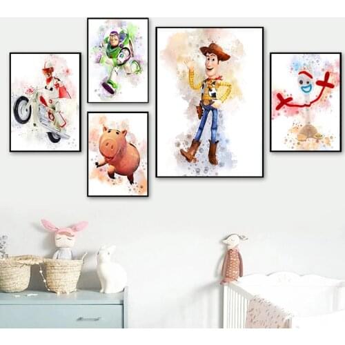 Disney Animation Toy Story Canvas Painting Cartoons Posters and Prints Wall Art Picture For Children Bedroom Decor Cuadros