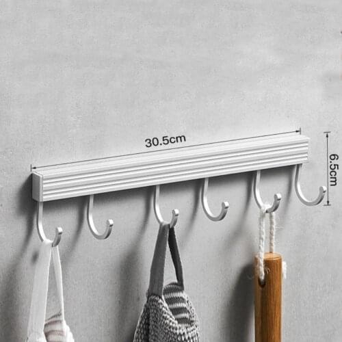 Door Hook Multi-Function Nail-Free Stainless Steel Clothes Hook Hanger Storage Rack Wall Mount Punch Free Home Kitchen Hook Rack