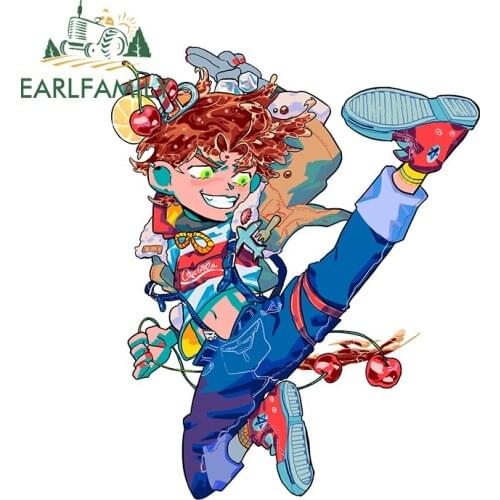 EARLFAMILY 13cm x 10.8cm for Dannie Jojo Bizzare Decal Scratch-Proof Car Sticker Personality Motorcycle Windshield Decoration