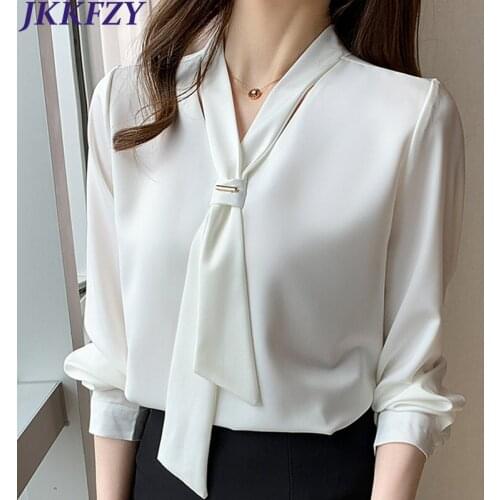 Блузки с бантом JKKFZY China At AliExpress