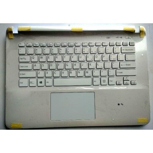 New for Sony vaio SVF142190X SVF14213CX SVF14211CLB SVF14213CLB Palmrest English US laptop Keyboard white backlit