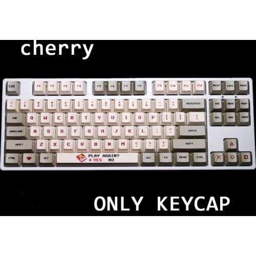 Cherry keycaps Red White Machine PBT Sublimation Key-cap Daptation 61/68/72/75/84/87/96/104/108/980 Mechanical Keyboard key Caps