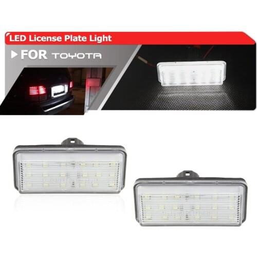 CAN-bus White Led Rear Number License Plate Lights Auto Lamp For Toyota Land Cruiser 120 Prado Land Cruiser 200 Lexus GX470