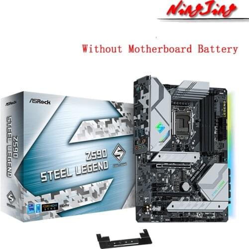ASROCK Z590 STEEL LEGEND ATX Intel Z590 4800+(OC) 128G USB 3.2 M2 SATA3 6.0 Gb/s Support 10 / 11 Gen LGA 1200 CPU Motherboard