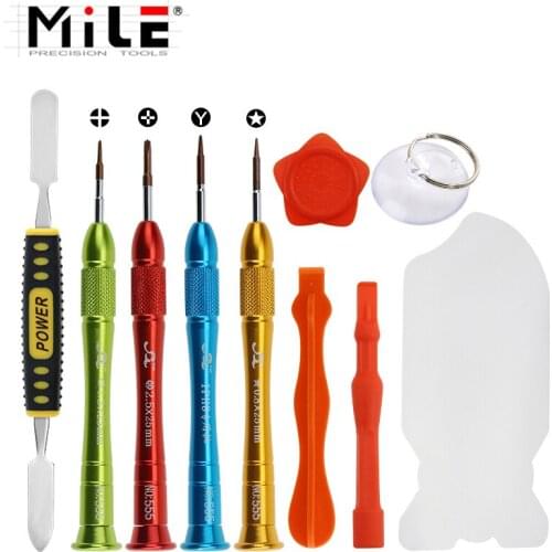 MILE 10in1 Disassemble Pry Screwdriver Repair Tools Set For iPhone5-11proMAX and Samsung Opening Repair Tool Kits Service Tool