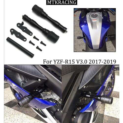 Motorcycle fairing shatter protector accident exhaust side body fall protection for Yamaha YZF-R15 V3.0 V3 VVA 17 19