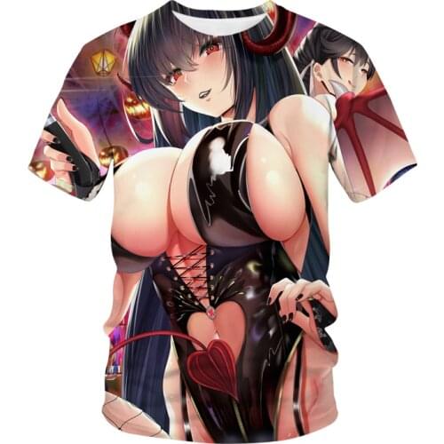 Azur Lane 3D Print Hoodies Cute Sexy Girl Harajuku Streetwear Men Women Fashion Short Sleeve T Shirt Anime Game Tees Tops Unisex