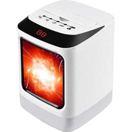 Quiet Mini Electric Heater Fan Automatic Thermostat Remote Control Heater for Home Office _WK