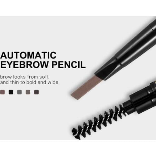 Natural Smooth 5 Colors Long Lasting Double Ended Eyebrow Pencil Waterproof No Blooming Rotatable Triangle Eyebrow Pen TSLM1