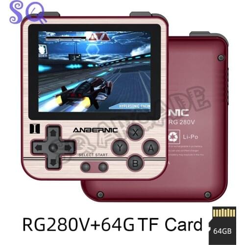 NEW ANBERNIC RG280V Mini Handheld Game Retro game Console Open Sourse System PS1 Stereo Speakers + TF Card