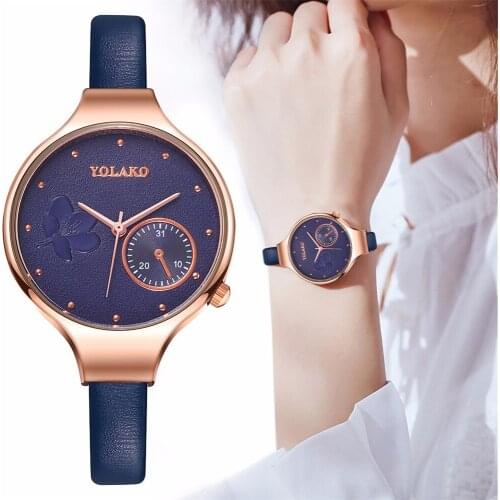 New YOLAKO Brand Womens Watch Feminino Relogio Thin Belt Fashion Lady Watches Personality Alloy Wild Quartz Clock Mujer saati