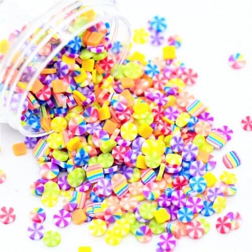 10 gram Polymer Clay Slice 2mm Mixed Candy Shape Sprinkles|Colorful Fake Candy Sweets Sugar Sprinkles Decorations for Fake Cake